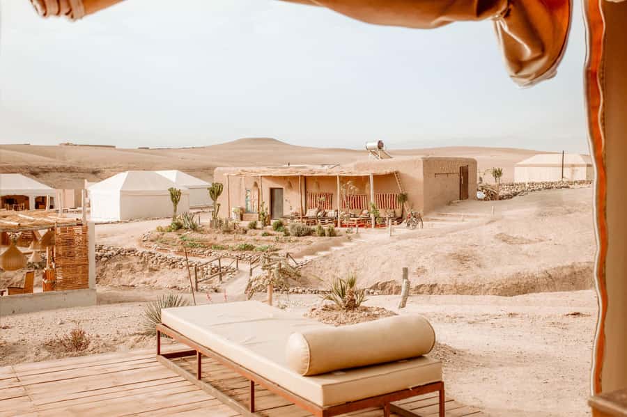 Agafay Desert: Inara Camp Luxury Private Lunch w/ Camel Ride - The private 4WD ride from Marrakech