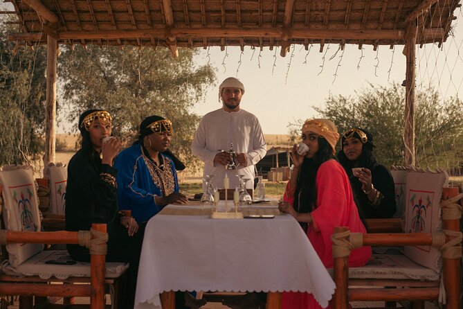 Al Marmoom Oasis Luxury Tent with Bedouin Dinner - Sunset over the oasis lakes