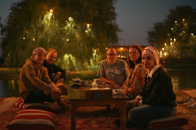 Al Marmoom Oasis Luxury Tent with Bedouin Dinner - Henna, falcon photos, and Arabian dress
