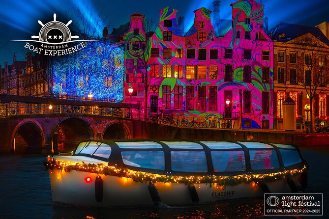 Amsterdam Light Festival: Canal Cruise + Bite & Unlimited Drinks - Price and value at $26.42