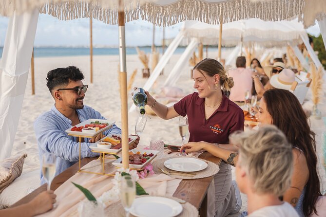 Aruba Eagle Beach Romantic Sunset Picnic in a Luxury Cabana - Watching the sunset from the umbrella