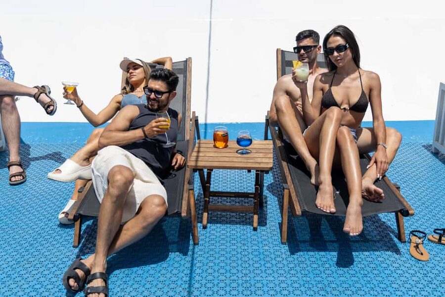 Athens: VIP Swimming Cruise to three islands - The sunset sail back to Athens
