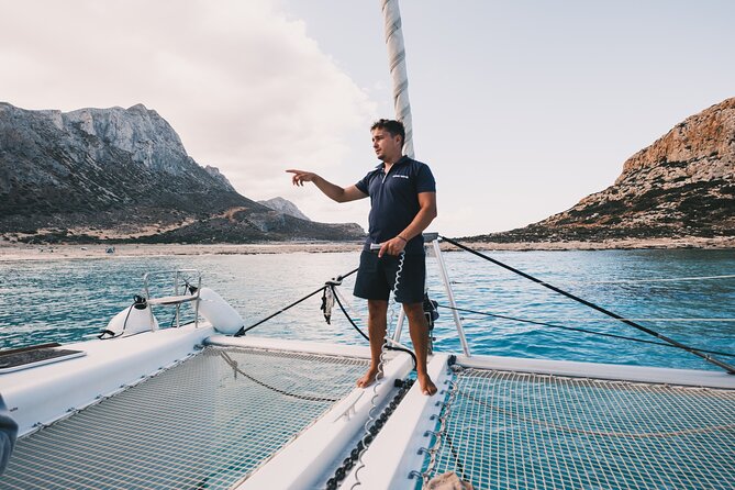 Balos & Gramvousa Luxury Catamaran Sailing Cruise from Kissamos - A full Mediterranean lunch served on deck