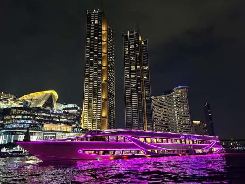 Bangkok: Opulence Luxury River Dinner Cruise - Boarding, seating, and the two-deck layout