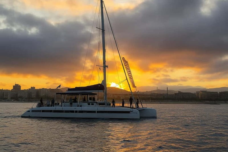 Barcelona: Luxury Catamaran Sunset Cruise - Forty Minutes of Skyline Views Under Sail