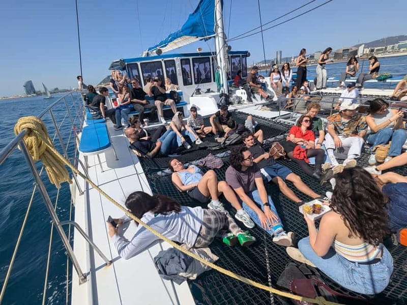 Barcelona: Luxury Catamaran Sunset Cruise - Sunset Behind the Barcelona Skyline