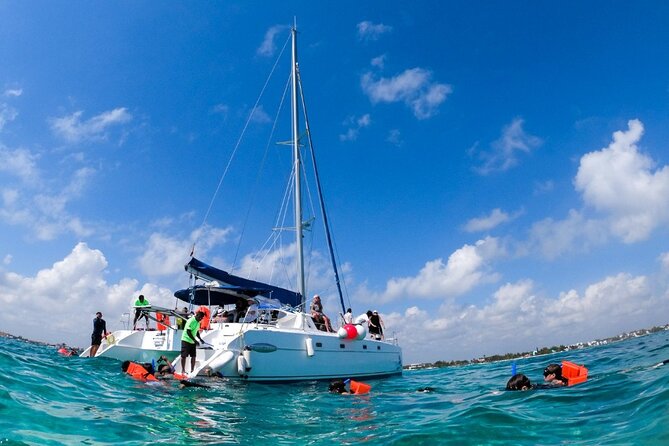 Cancun Sailing Catamaran Islas Mujeres With Luxury Beach Club - From Playa Tortugas to open water