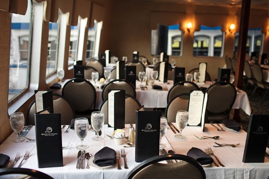 Charleston: Luxury Harbor Dinner Cruise - Shared tables and the social side