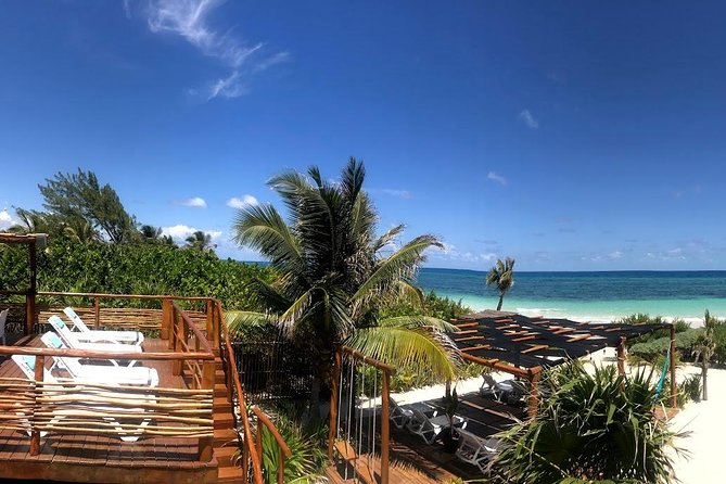 Day excursion to a PRIVATE LUXURY BEACH CLUB with transportation. - A quiet alternative to Costa Maya’s busy port