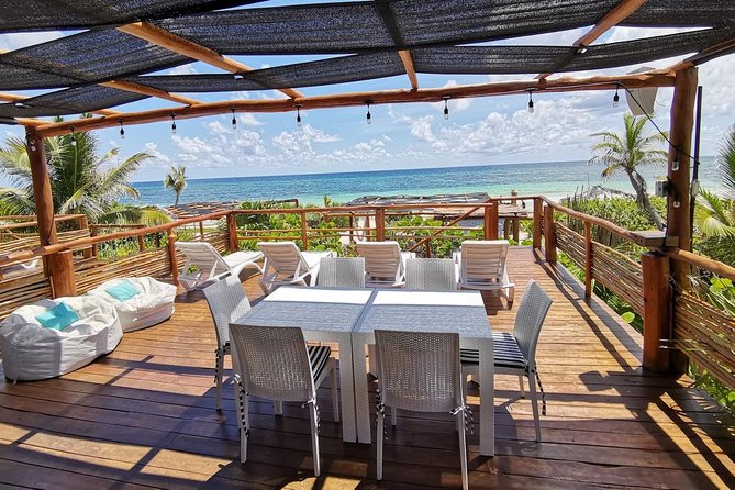 Day excursion to a PRIVATE LUXURY BEACH CLUB with transportation. - Your reserved deck and the beach setting