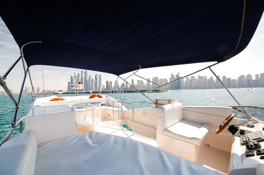Dubai: Atlantis and Burj Al Arab Cruise on Luxury Yacht - Jumeirah Beach Residence from the water
