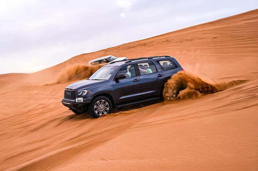 Dubai: Desert Safari with VIP BBQ and Optional Quad Bike - Sandboarding and the best desert photo stop