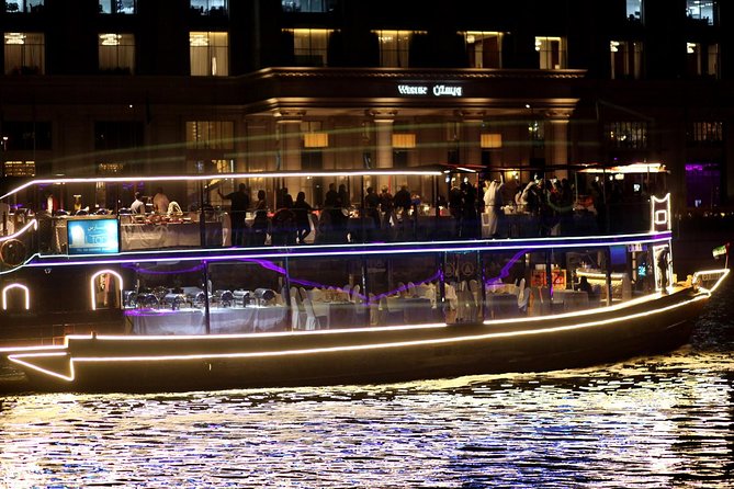 Dubai Luxury Canal Dinner Cruise with Optional Transfer - The waterfall bridge and Tolerance Bridge