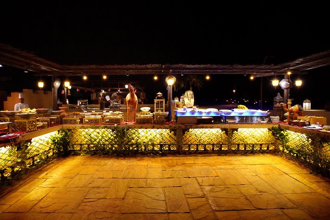 Dubai: Luxury Desert Fortress Dinner, Camel Ride & Live Shows - What dinner is really like
