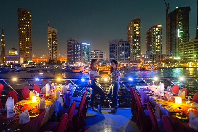 Dubai Marina: Luxury Dhow Dinner Cruise with Hotel Transfer - Marina Walk from the water