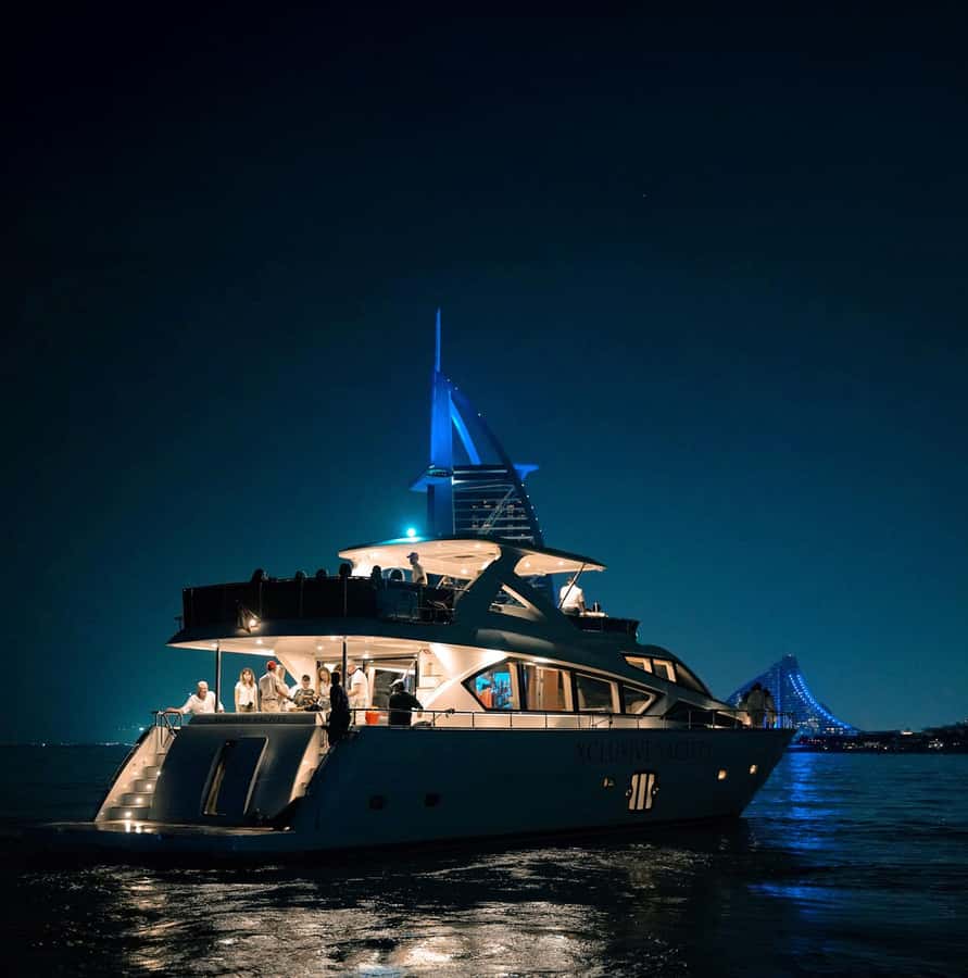 Dubai Marina: Luxury Yacht Tour with Breakfast or BBQ Option - The yacht, seating, and comfort