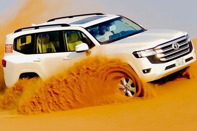 Dubai Premium Desert Safari – Live Buffet Dinner & Luxury Camp - From Dubai hotel pickup to open desert