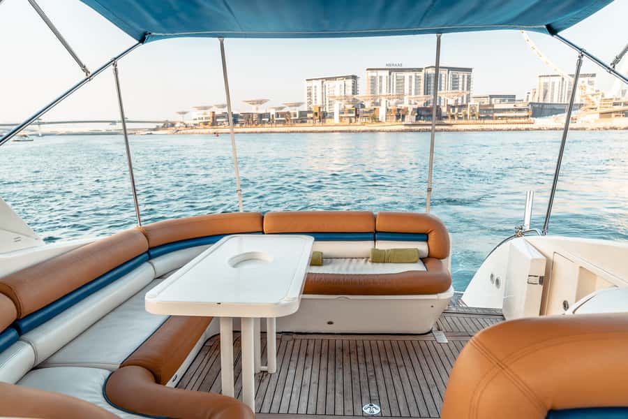 Dubai: Private Luxury Everest Yacht Cruise from Dubai Marina - Food, music, and the practical comforts
