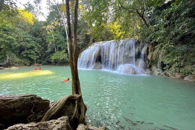Erawan Waterfall and Kanchanaburi Private Tour [Optional Luxury] - Erawan Waterfall gives the day its payoff