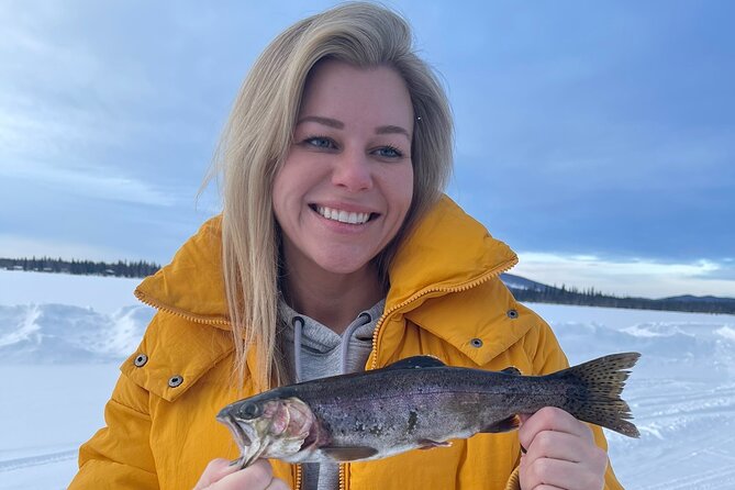 Fairbanks Alaska Guided Luxury Ice Fishing Tours - The four-hour flow at Birch Lake