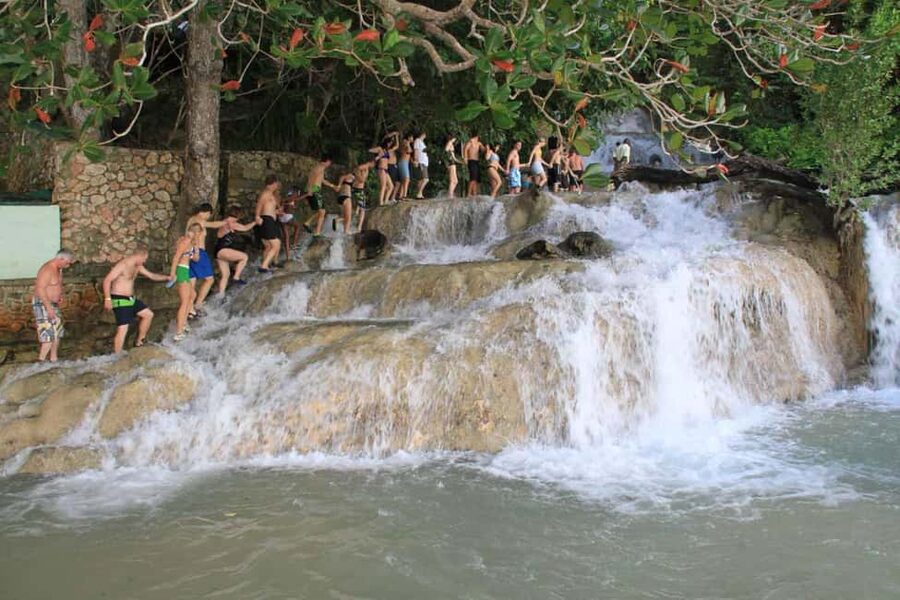 Falmouth: Dunn’s River Falls & Bamboo Beach Club VIP Access - From rushing water to Bamboo Beach Club