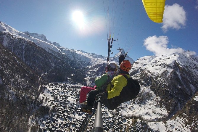 FLYMATTERHORN VIP Paragliding from Zermatt, With Matterhorn View - Leaving Zermatt for a bird’s-eye view