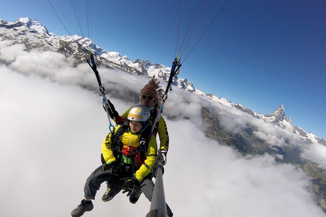 FLYMATTERHORN VIP Paragliding from Zermatt, With Matterhorn View - A short run, then the valley opens below