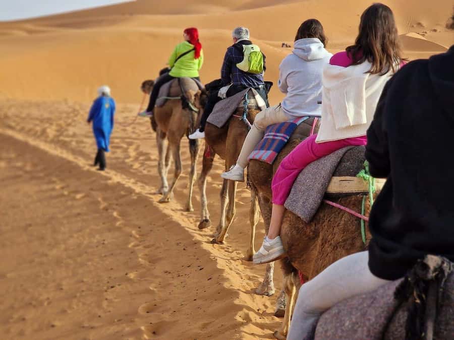 From Fes: 2-Day Luxury Desert Tour to Marrakech & Back Fez - Reaching Merzouga and the Erg Chebbi dunes