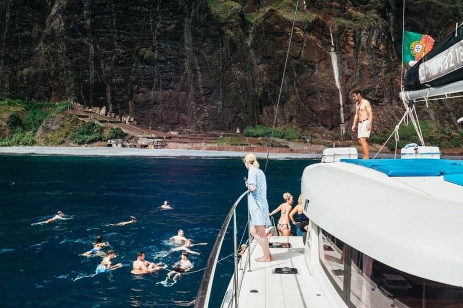 From Funchal: Cabo Girao Sunset Cruise on Luxury Catamaran - Cabo Girão from below
