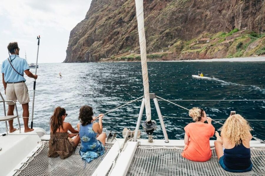 From Funchal: Cabo Girao Sunset Cruise on Luxury Catamaran - The southern coast from a catamaran