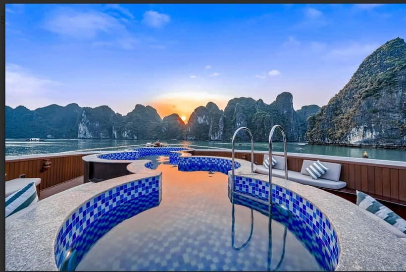 From Ha Long: Luxury Symphony Day Cruise with 2 Jacuzzi Pool - What the $60 price really covers