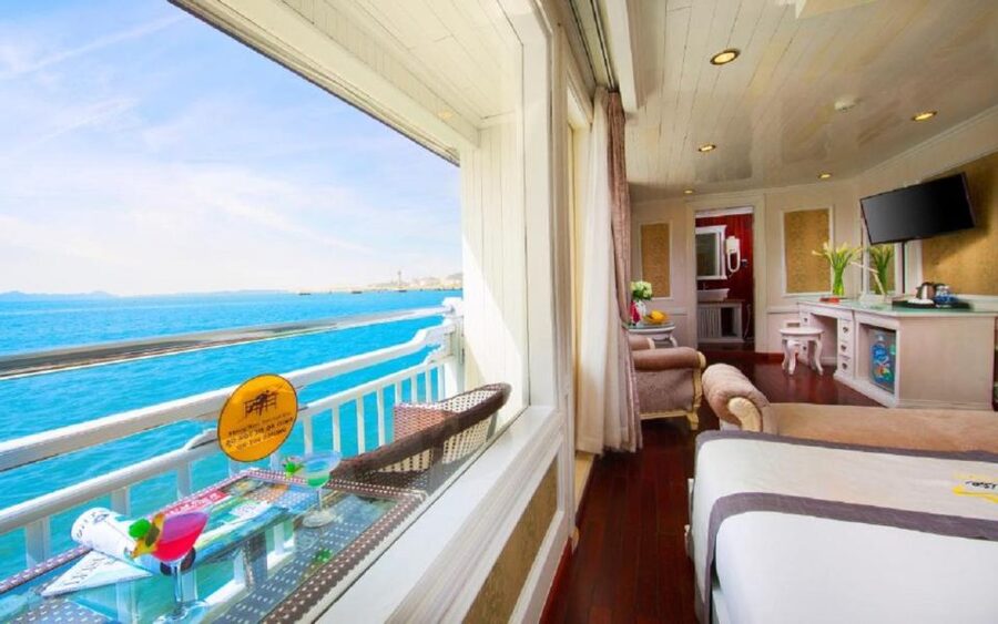 From Hanoi: 2-Day Bai Tu Long Bay Luxury Cruise with Jacuzzi - From Hanoi to Ha Long Wharf by midday