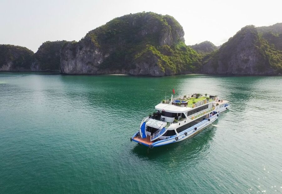 From Hanoi: Ha Long Bay Luxury Cruise Day Tour with Jacuzzi - The Vietnamese buffet lunch onboard