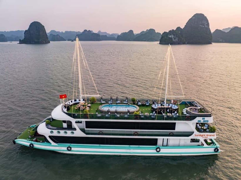 From Hanoi: Halong bay Luxury tour on 5 star cruise - Boarding the luxury cruise at noon