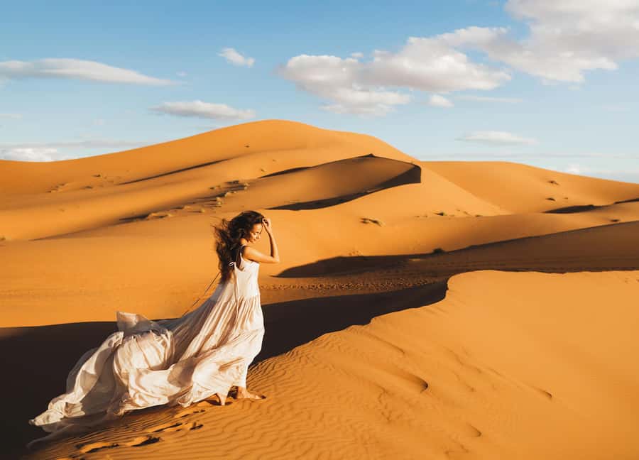 From Marrakech: Private 3-Day Luxury Merzouga Desert Tour - Camel riding into Erg Chebbi at sunset