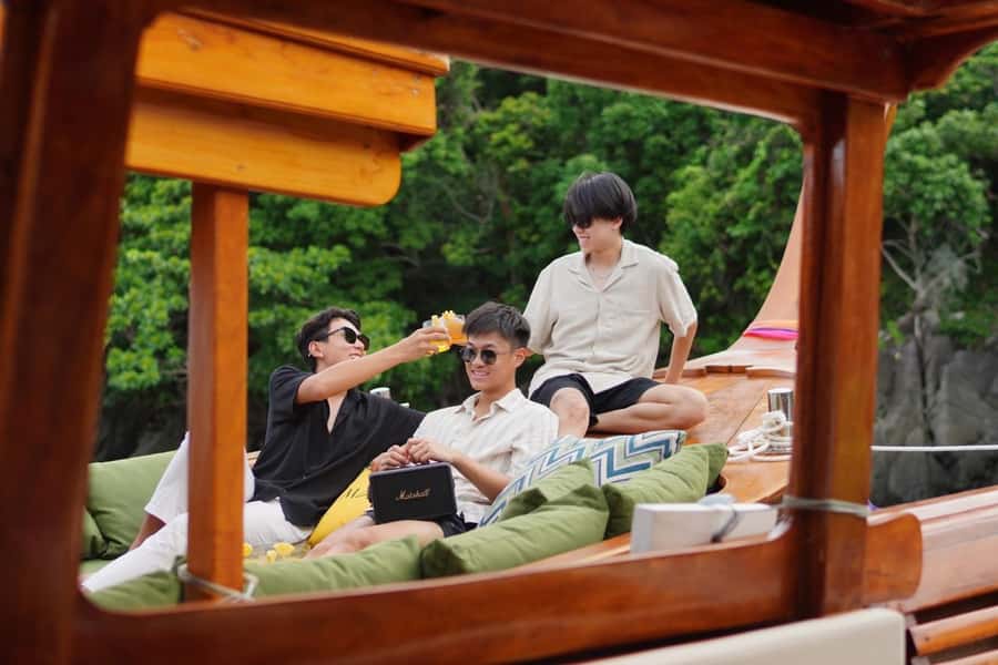 From Phuket : Private Luxury Long Boat to Khai Islands - How the private service changes the day