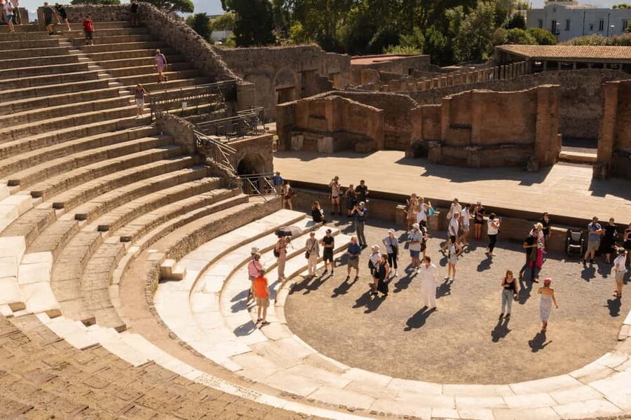 From Rome: Luxury Van Day Trip to Pompeii & Sorrento Lunch - From ruins to the Sorrento coast