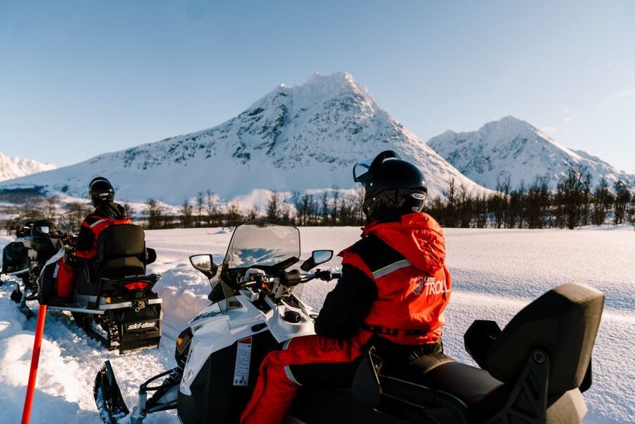 From Tromso: Eco Luxury Snowmobile Adventure to Lyngen Alps - A cabin, a fire, and a bowl of soup