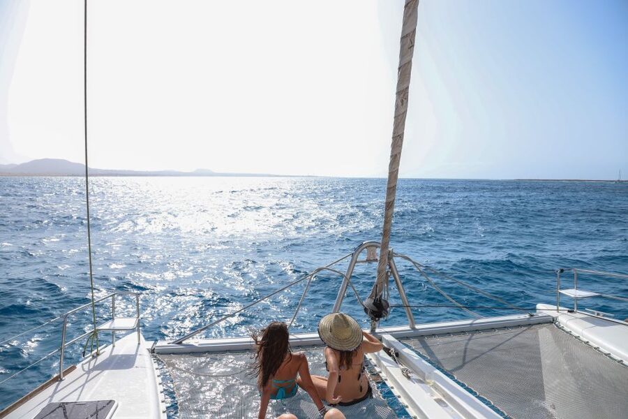 Fuerteventura: Private Luxury Catamaran to Lobo Island - Paella, Cava, and time on deck