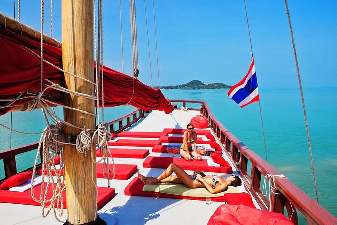 Full-Day Cruise to Angthong Marine Park by famous "The Red Baron" - The return cruise and sunset timing