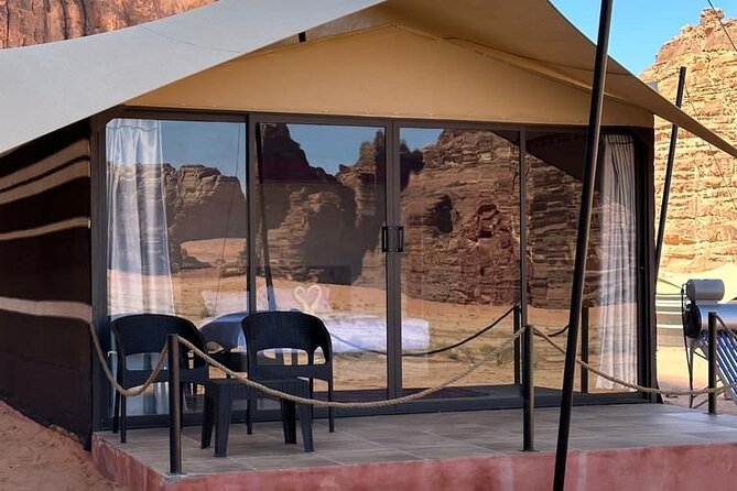 Full-Day Jeep Tour & Sleep in Luxury Tent with private Bathroom - Khazali Canyon’s ancient carvings