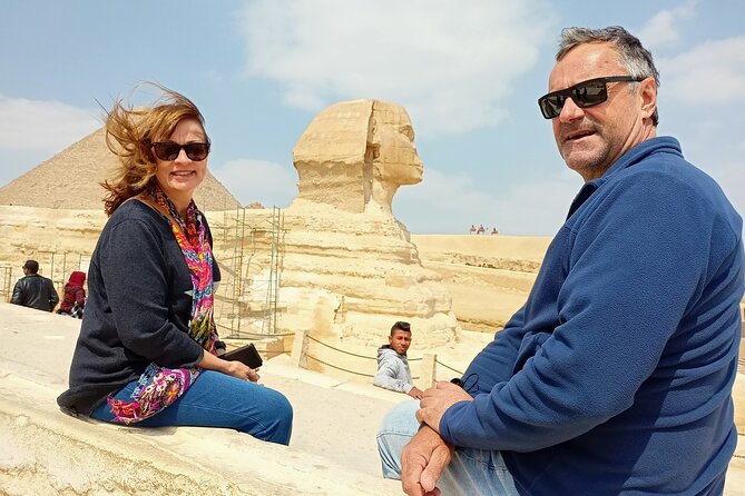 Giza Pyramids Private luxury tour, Lunch, Camel Ride & shopping - The Great Sphinx adds a different kind of mystery