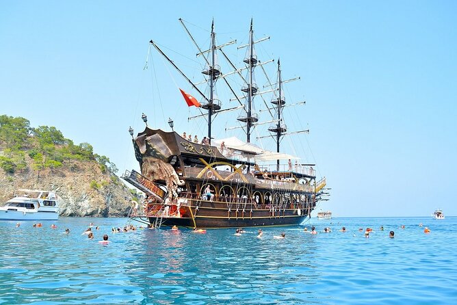 GONSTER : Luxury Pirate Boat Trip Lunch & Soft Drinks & Transfer - From Antalya to Kemer by minibus