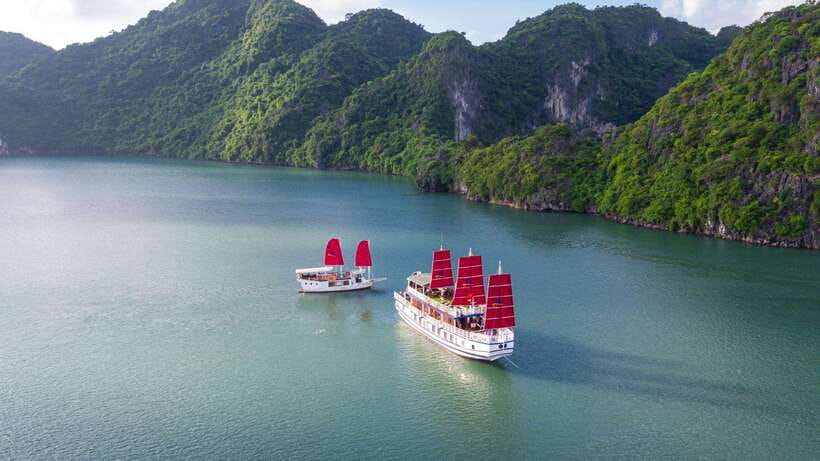 Ha Long Bay - Bai Tu Long Bay Luxury Boat Tour & Transfer - Sunset tea and the ride back to port