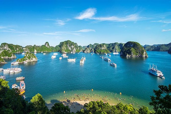 Halong Bay Full Day with Kayaking, Hiking viewpoint, Cave - Deluxe To Luxury - Titop Island: 420 steps and a white-sand beach