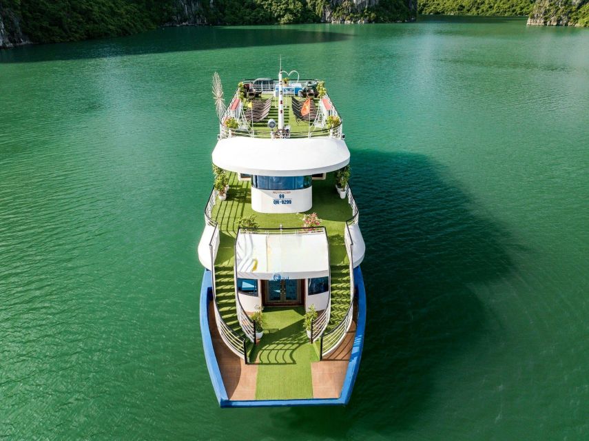 Halong Bay Luxury Cruise with Kayaking & Lunch Buffet - Titop Island for swimming and the bay view