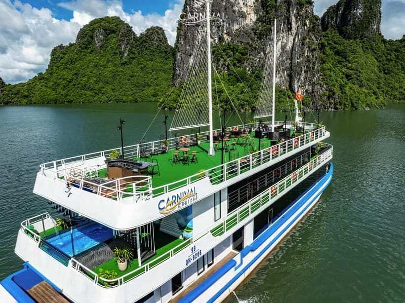 Halong Bay: Luxury Day Cruise w/ Pool, Kayak, Free Transfer - Sunset snacks and the return cruise