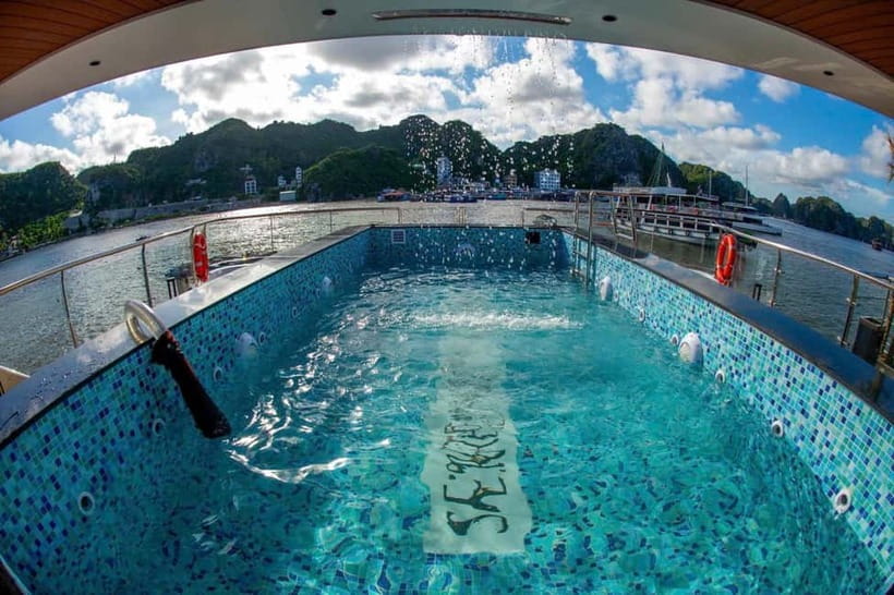 Hanoi: Cat Ba, Lan Ha & Ha Long Bay Luxury Cruise with Lunch - Lunch with seafood, meat, and Vietnamese rice