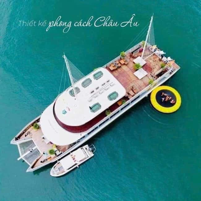 Hanoi/Ha Long: Ha Long Bay Luxury Day Cruise by Catamaran - Boarding a modern catamaran at Ha Long Pier