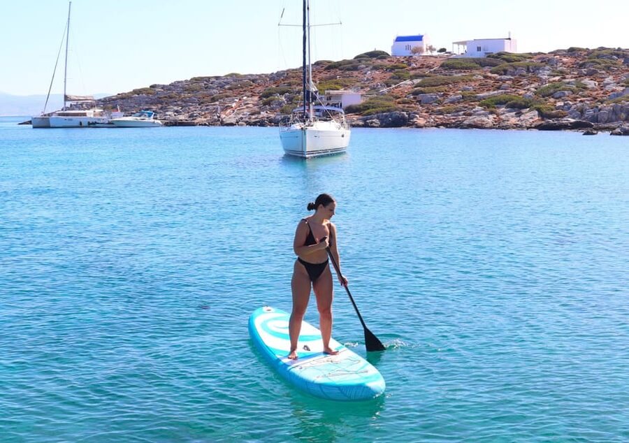 Heraklion: Dia Island Luxury Catamaran Cruise with Meal - A Mediterranean lunch served at anchor